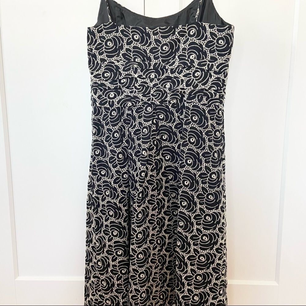 Eliza J Black & White Floral Embroidered Print Dress Size 10 - Picture 2 of 7